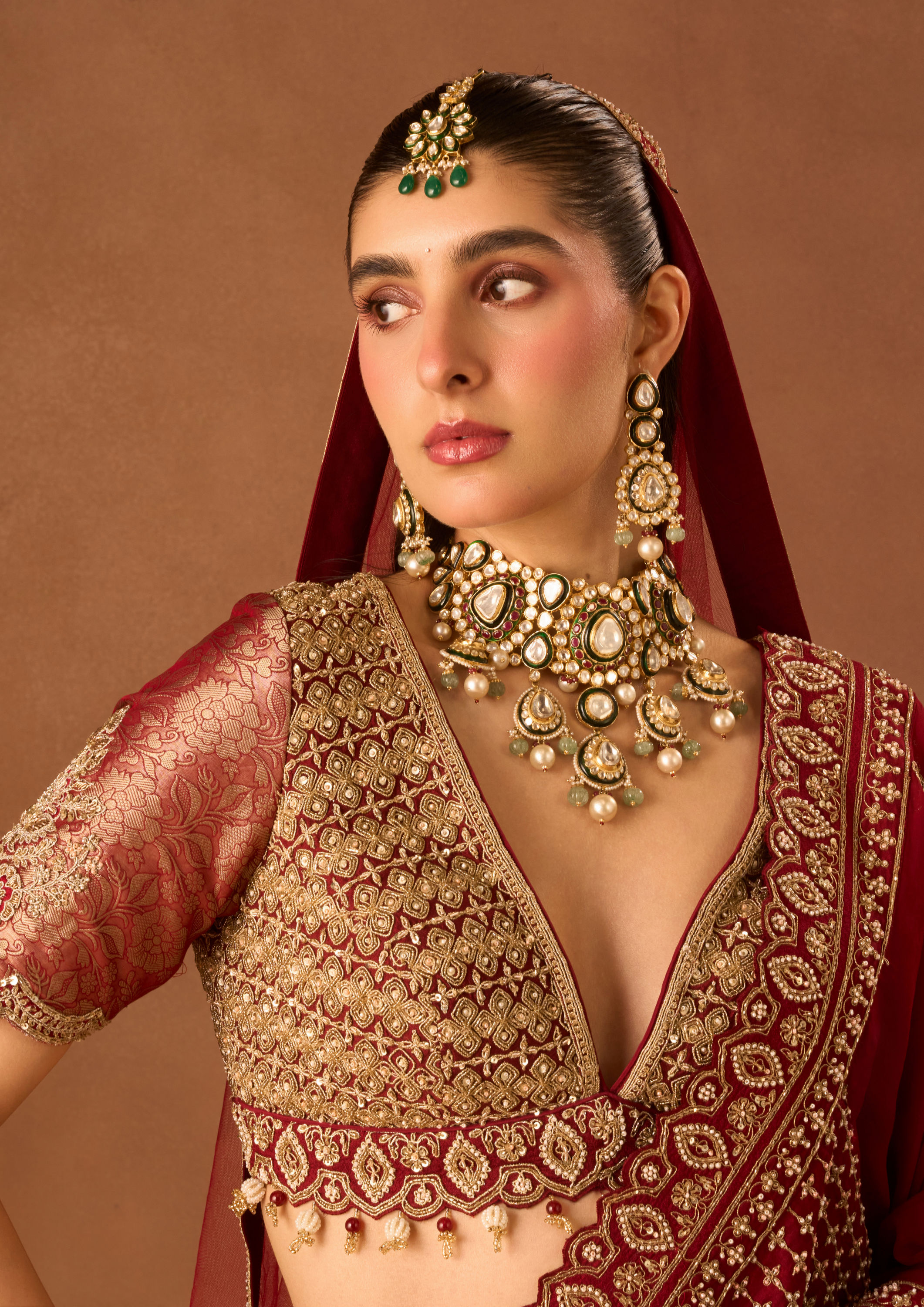 Twamev Women Maroon Art Silk Lehenga with Embroidery