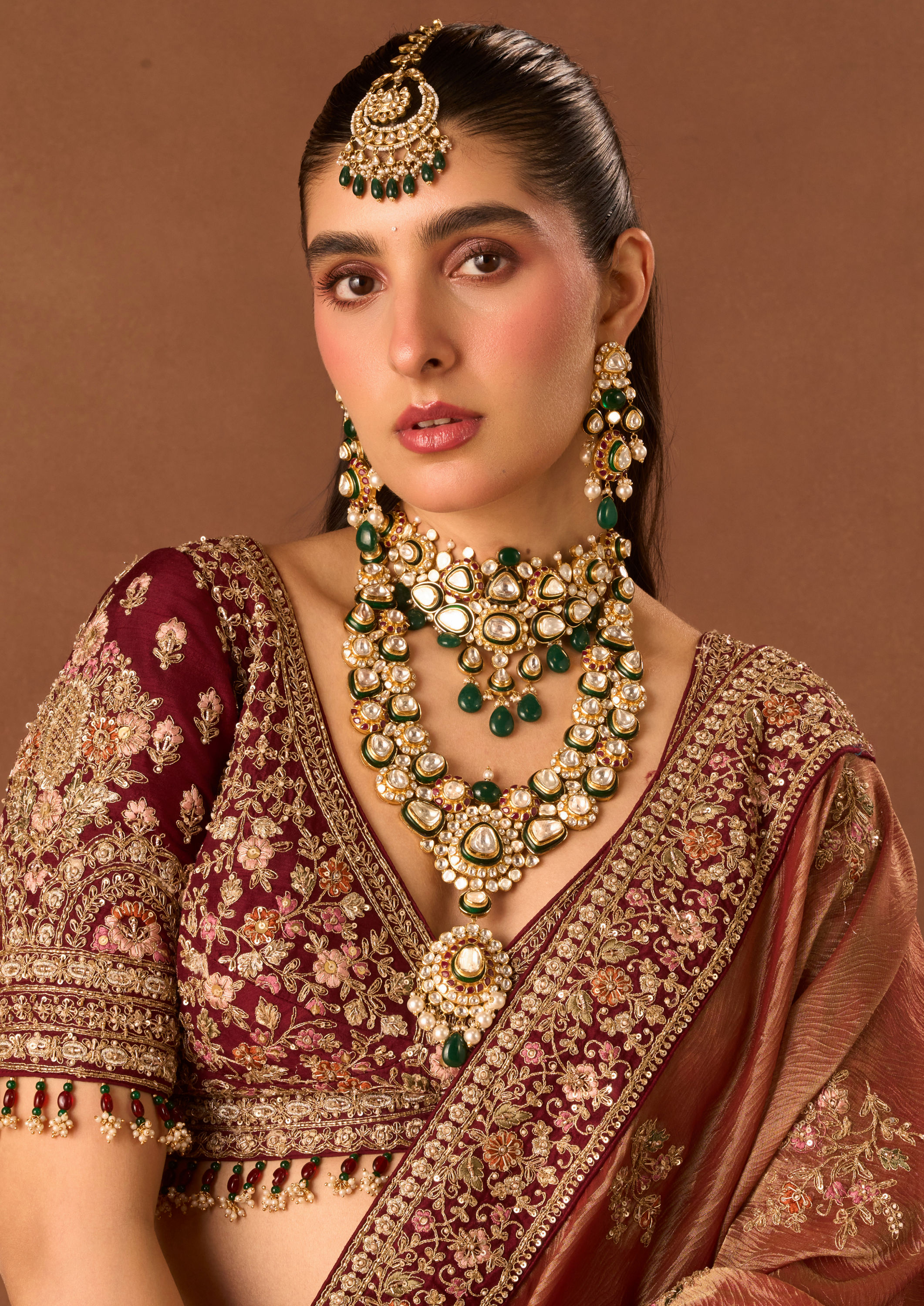 Twamev Women Maroon Art Silk Lehenga with Embroidery