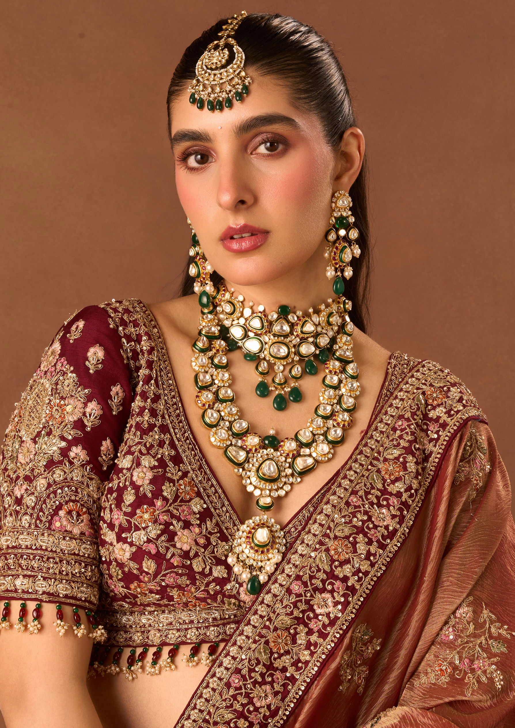 Twamev Women Maroon Art Silk Lehenga with Embroidery