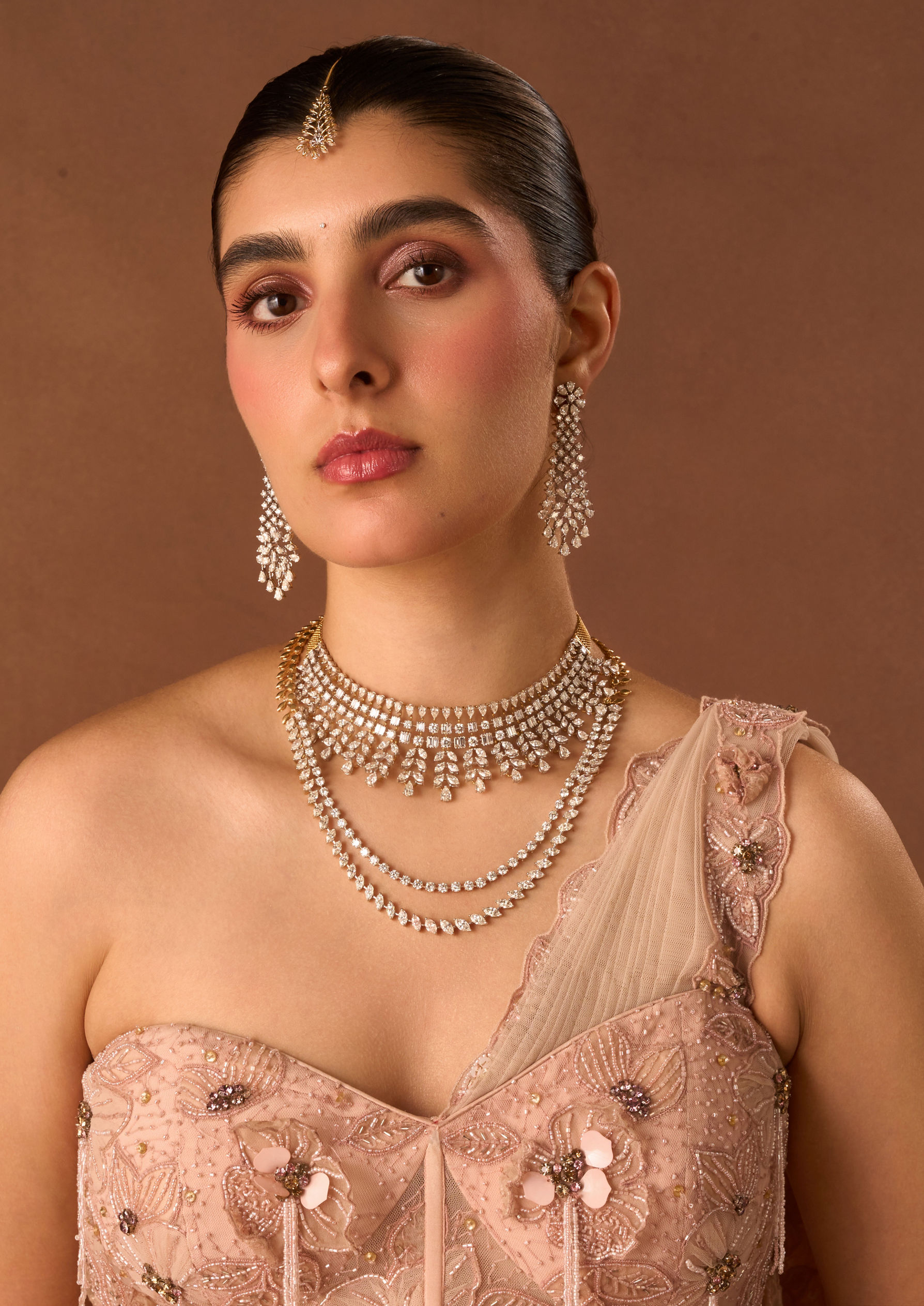 Twamev Women Pink Net Lehenga with Embroidery