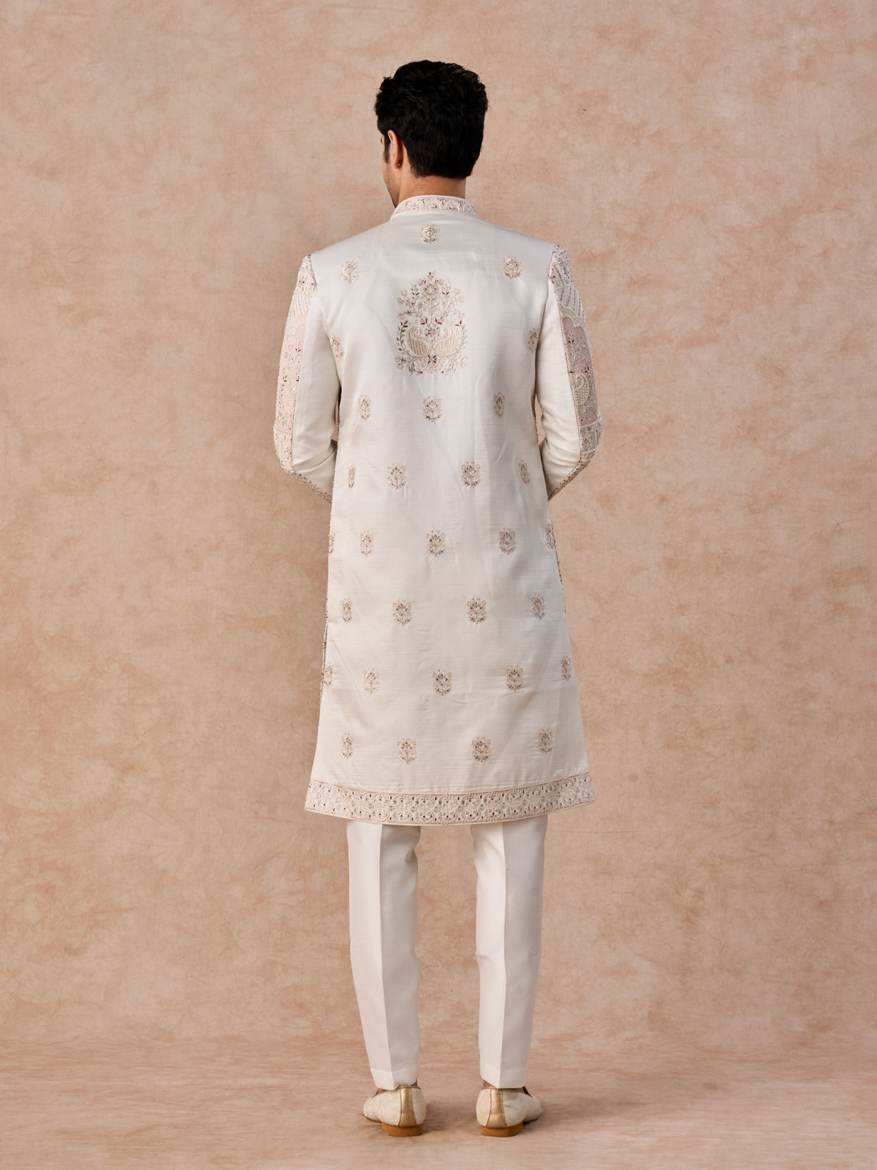 Manyavar Men White Sherwani Majesty