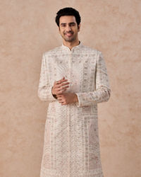 Manyavar Men White Sherwani Majesty