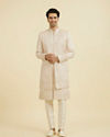 Manyavar Men Champagne Splendor Open Sherwani