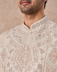 Manyavar Men Elegant White Festive Sherwani