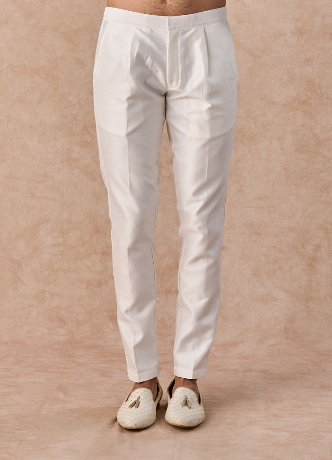 Manyavar Men Elegant White Festive Sherwani