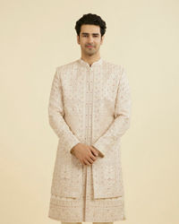 Manyavar Men Champagne Regal Open Sherwani
