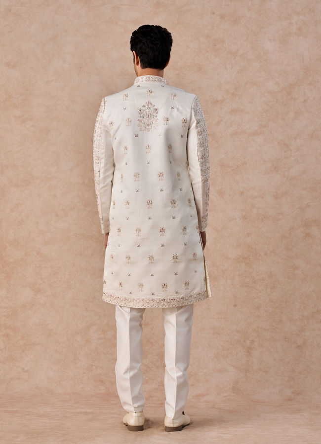 Manyavar Men Imperial White Elegance Sherwani