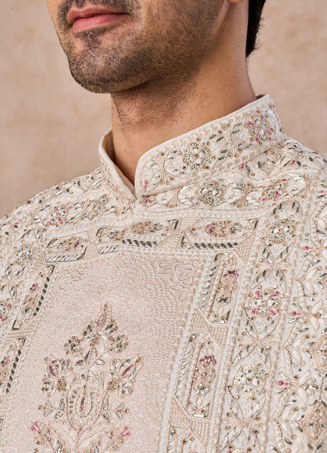 Manyavar Men Imperial White Elegance Sherwani