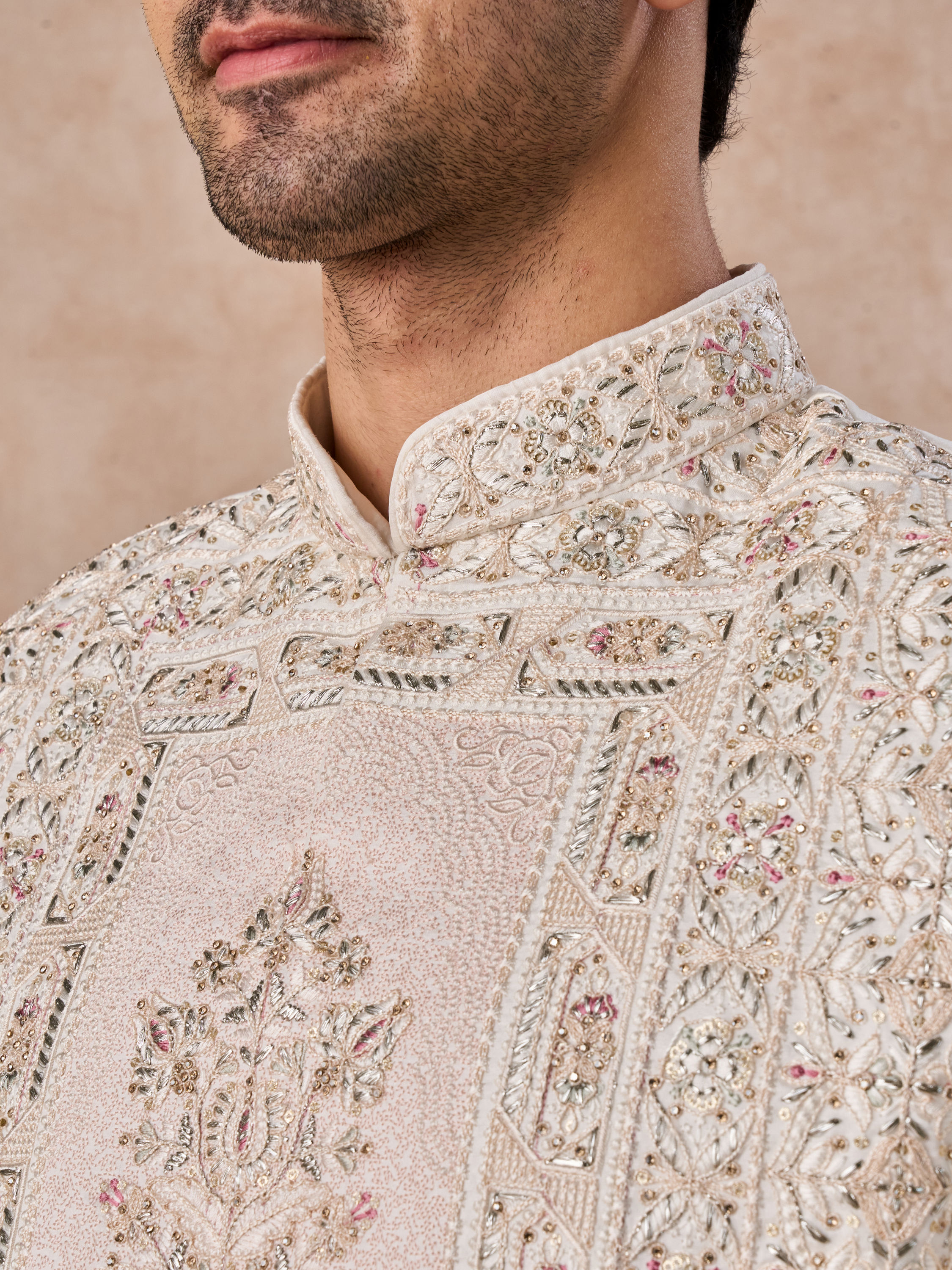 Manyavar Men Imperial White Elegance Sherwani