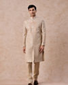Manyavar Men Beige Opulence Sherwani