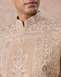 Manyavar Men Beige Opulence Sherwani