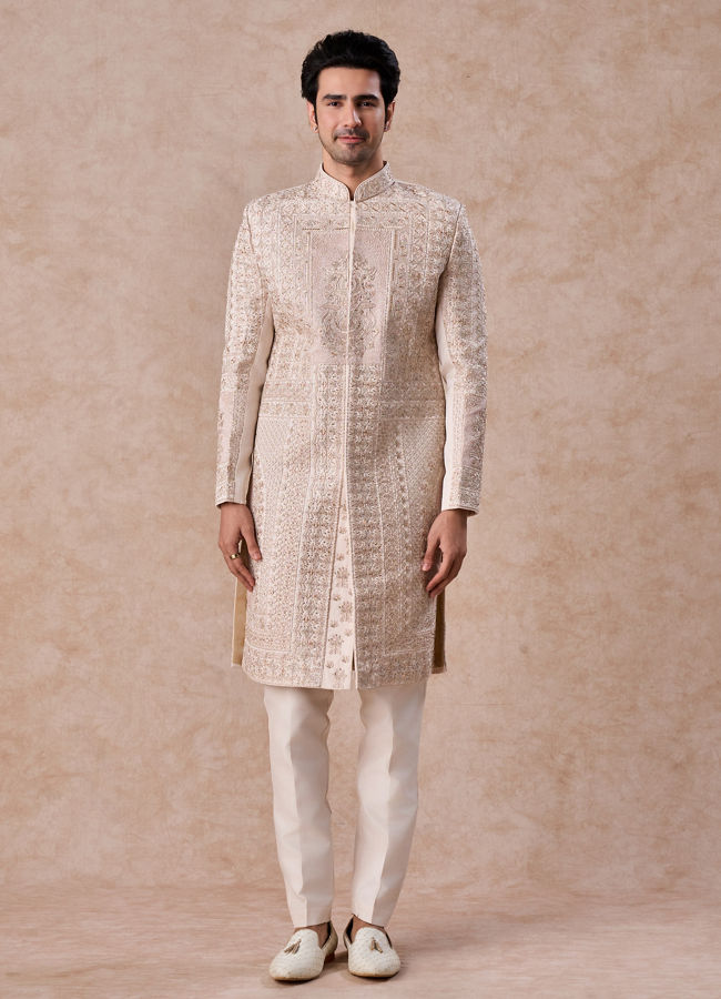 Manyavar Men Champagne Splendor Sherwani
