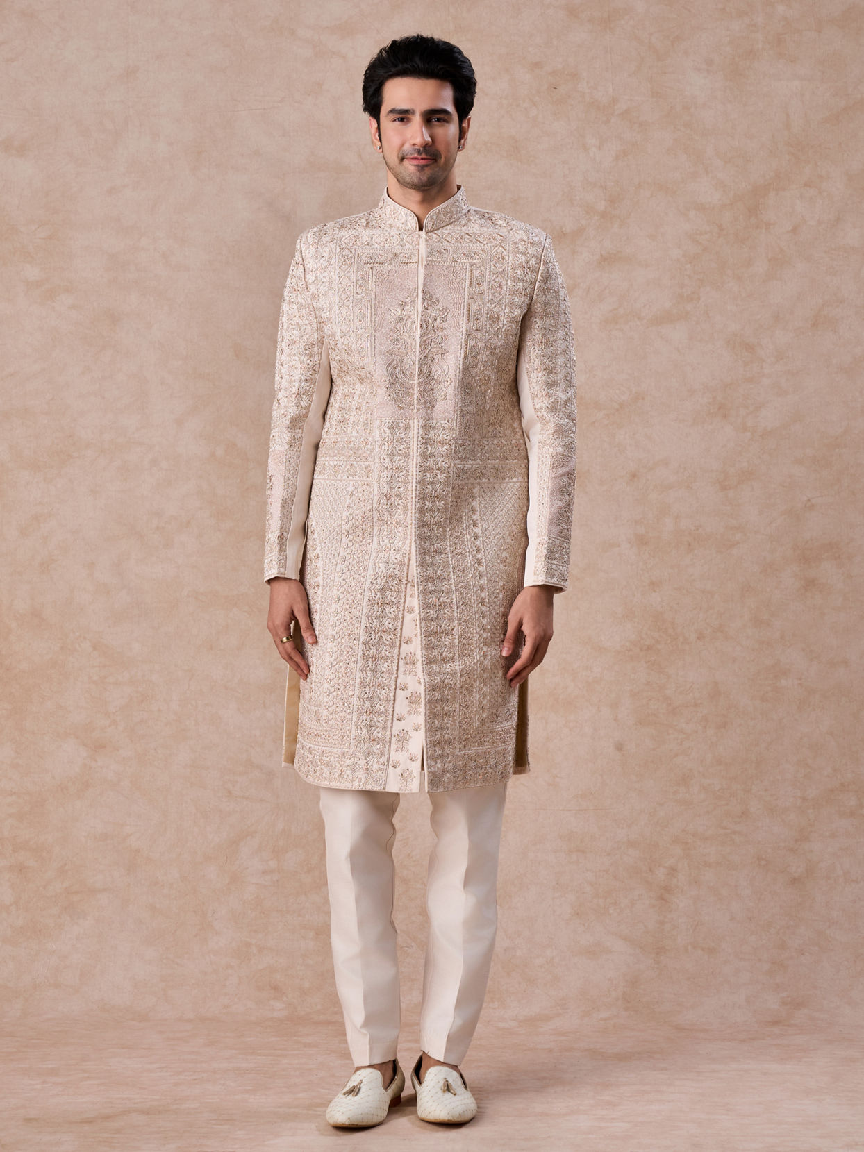 Manyavar Men Champagne Splendor Sherwani