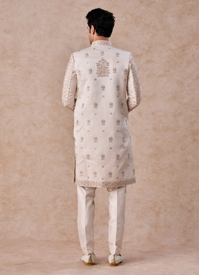 Manyavar Men Champagne Splendor Sherwani