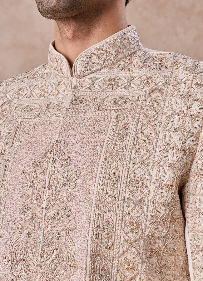 Manyavar Men Champagne Splendor Sherwani