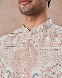 Manyavar Men Regal White Sherwani Ensemble