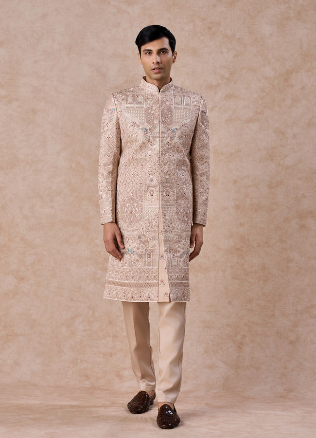 Manyavar Men Champagne Elegance Sherwani