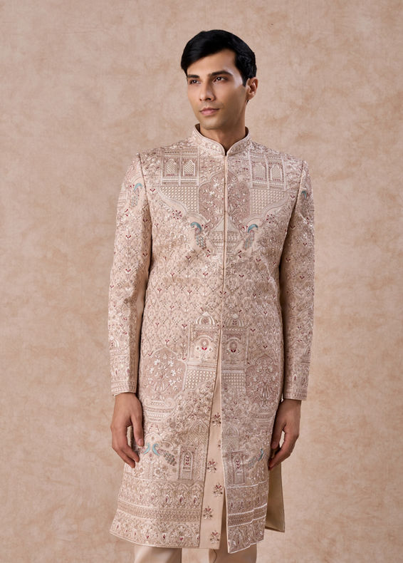 Manyavar Men Champagne Elegance Sherwani
