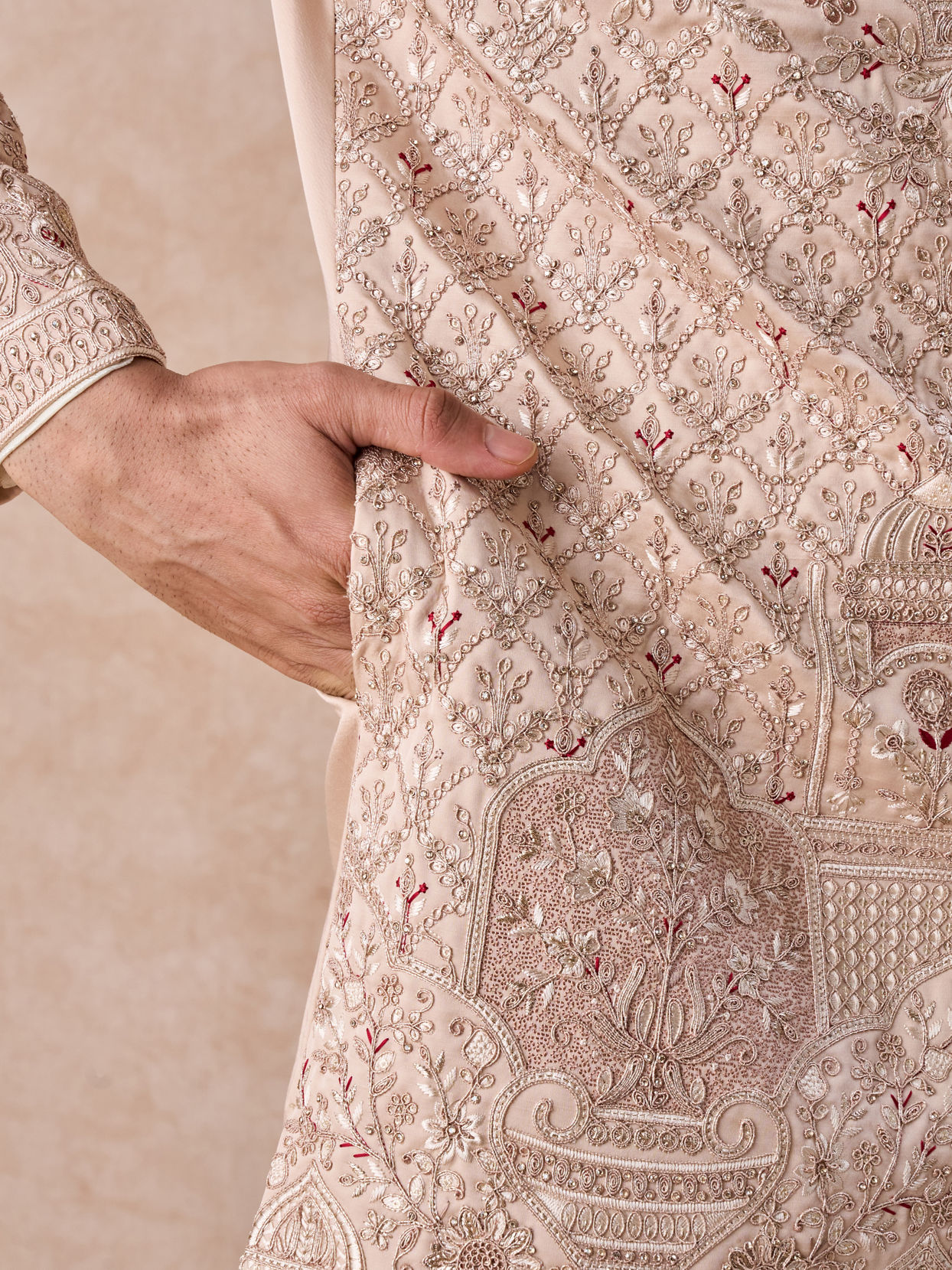 Manyavar Men Champagne Elegance Sherwani