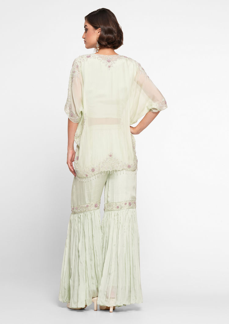 Twamev Women Pista Green Radiance Stitched Suit
