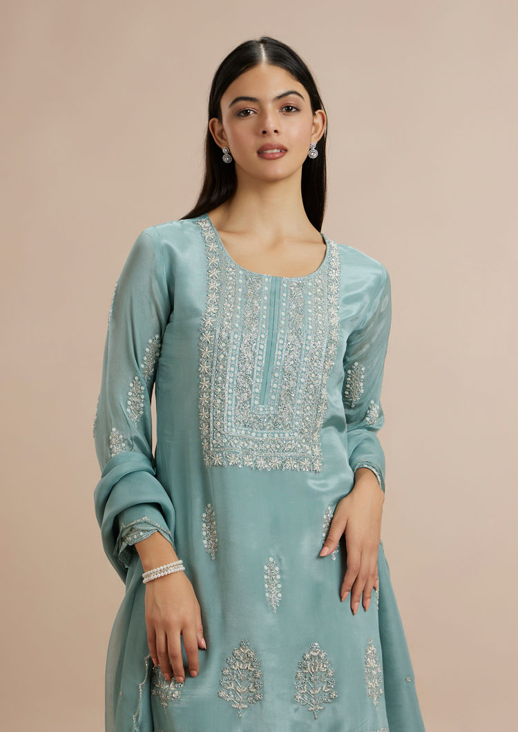 Twamev Women Aqua Essence Stitched Suit