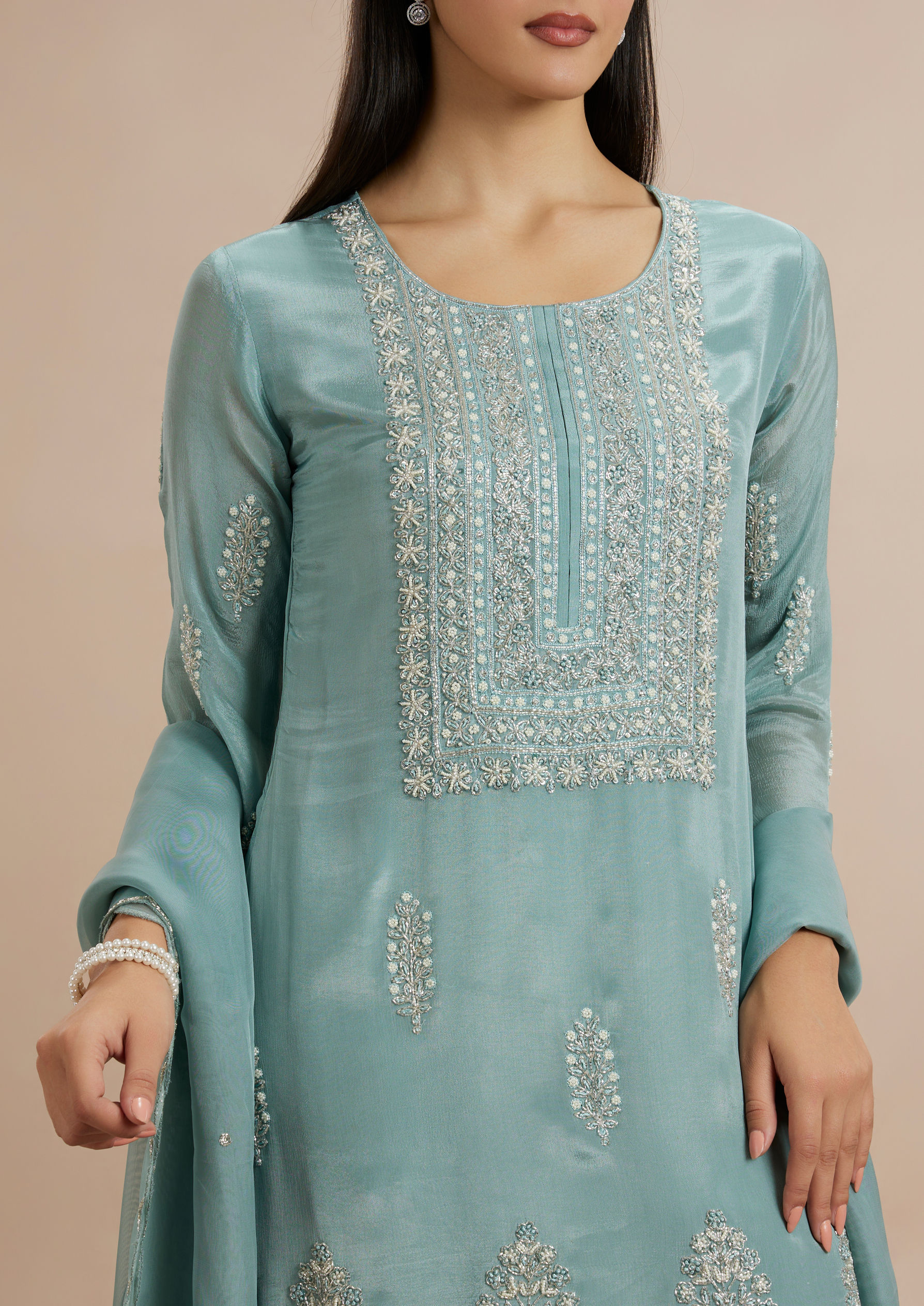 Twamev Women Aqua Essence Stitched Suit