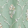 Mint Green Georgette Hand Embroidered Palazzo Suit