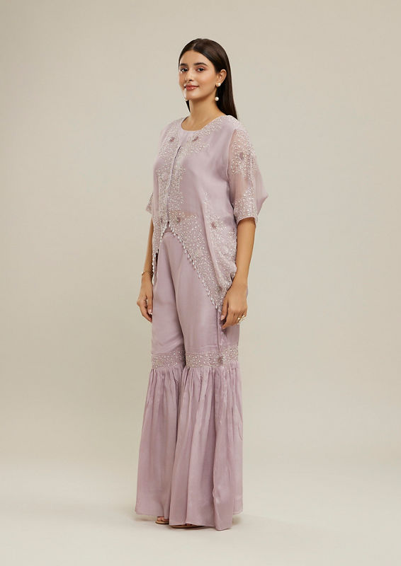 Twamev Women Royal Purple Rhapsody Stitched Suit