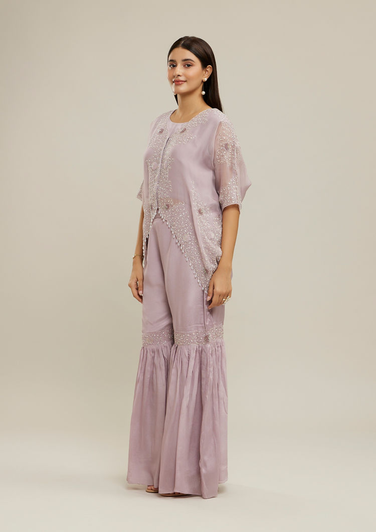 Twamev Women Royal Purple Rhapsody Stitched Suit