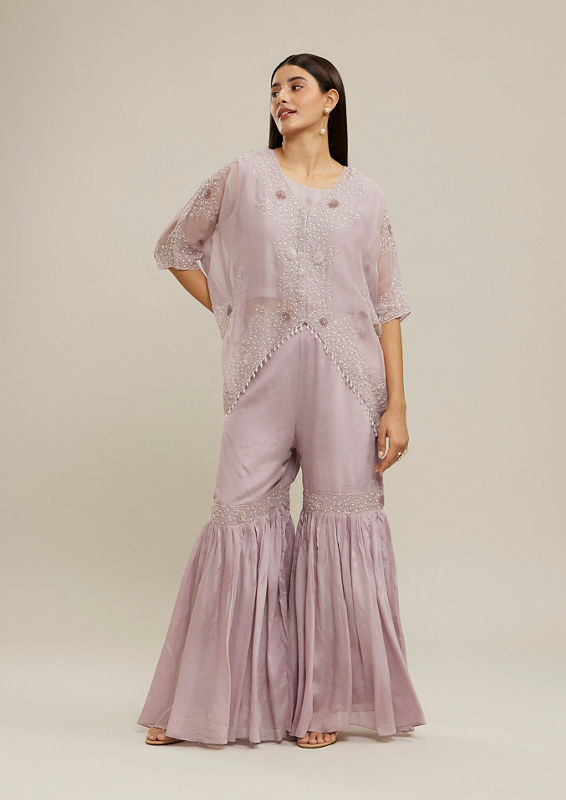Twamev Women Royal Purple Rhapsody Stitched Suit