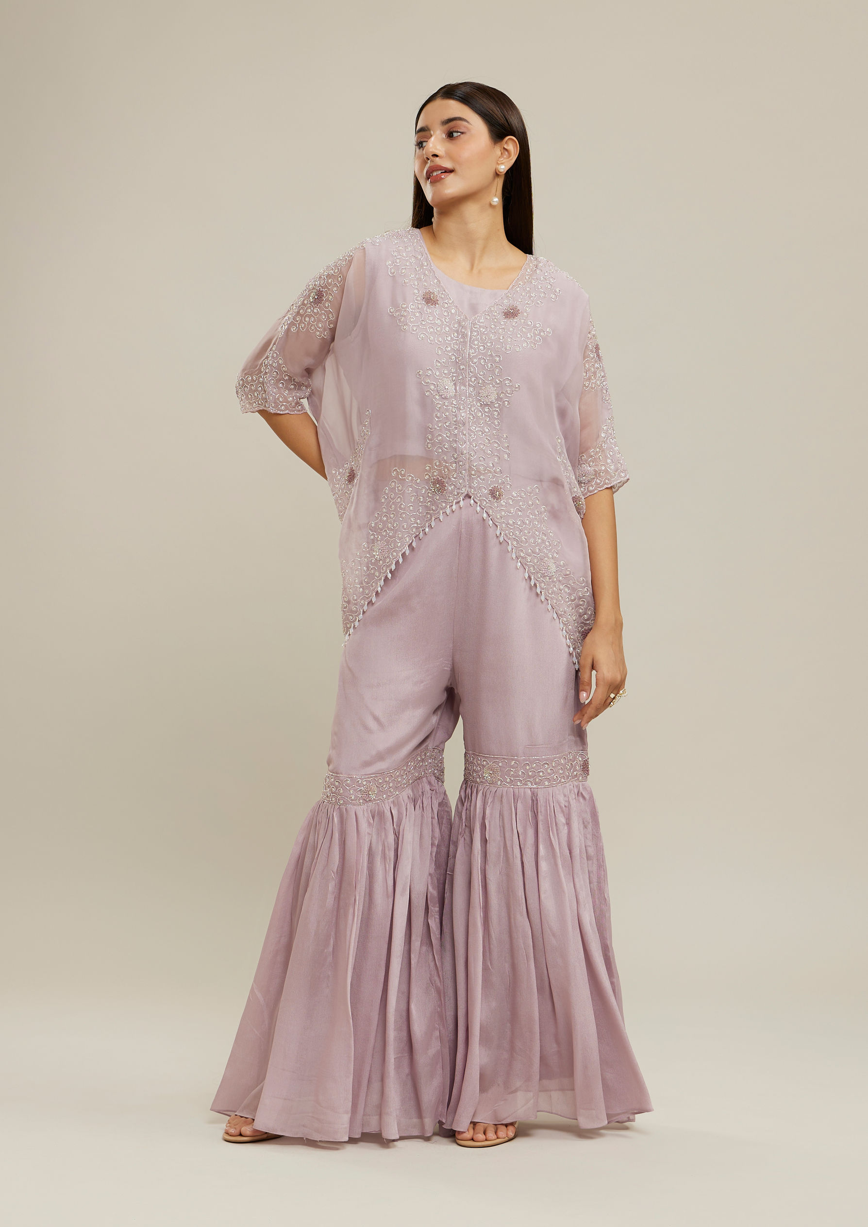 Twamev Women Royal Purple Rhapsody Stitched Suit