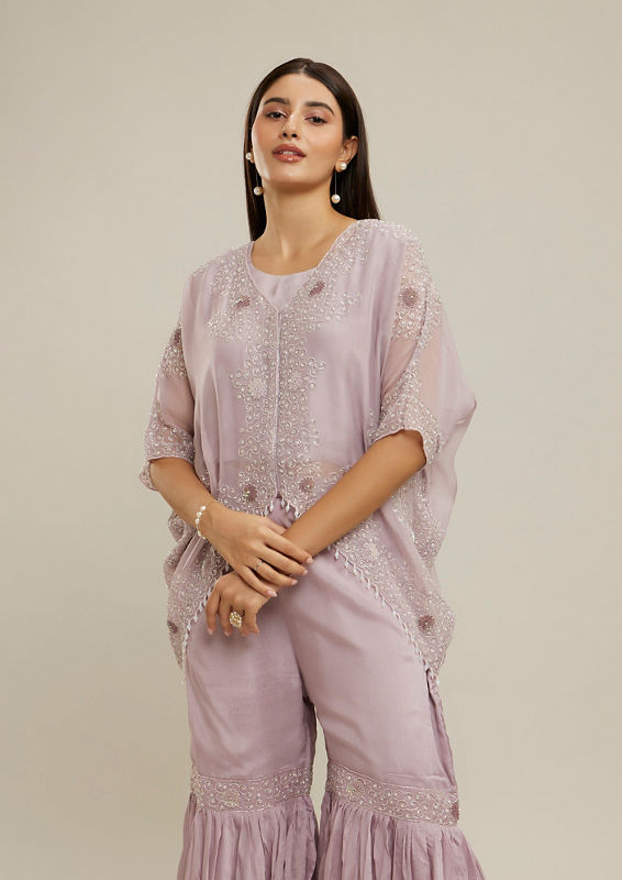 Twamev Women Royal Purple Rhapsody Stitched Suit