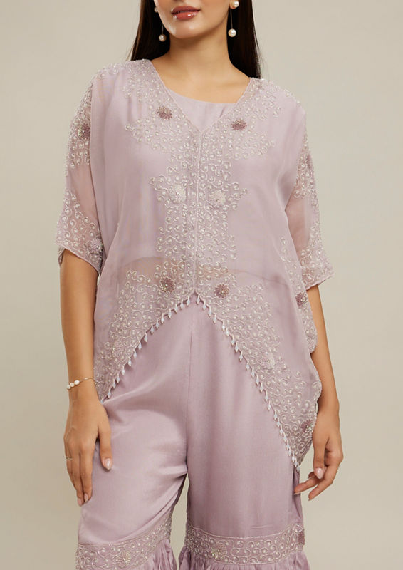 Twamev Women Royal Purple Rhapsody Stitched Suit