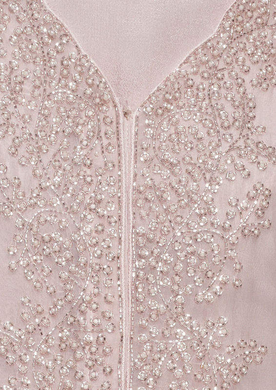 Twamev Women Elegant Pink Organza Stitched Suit