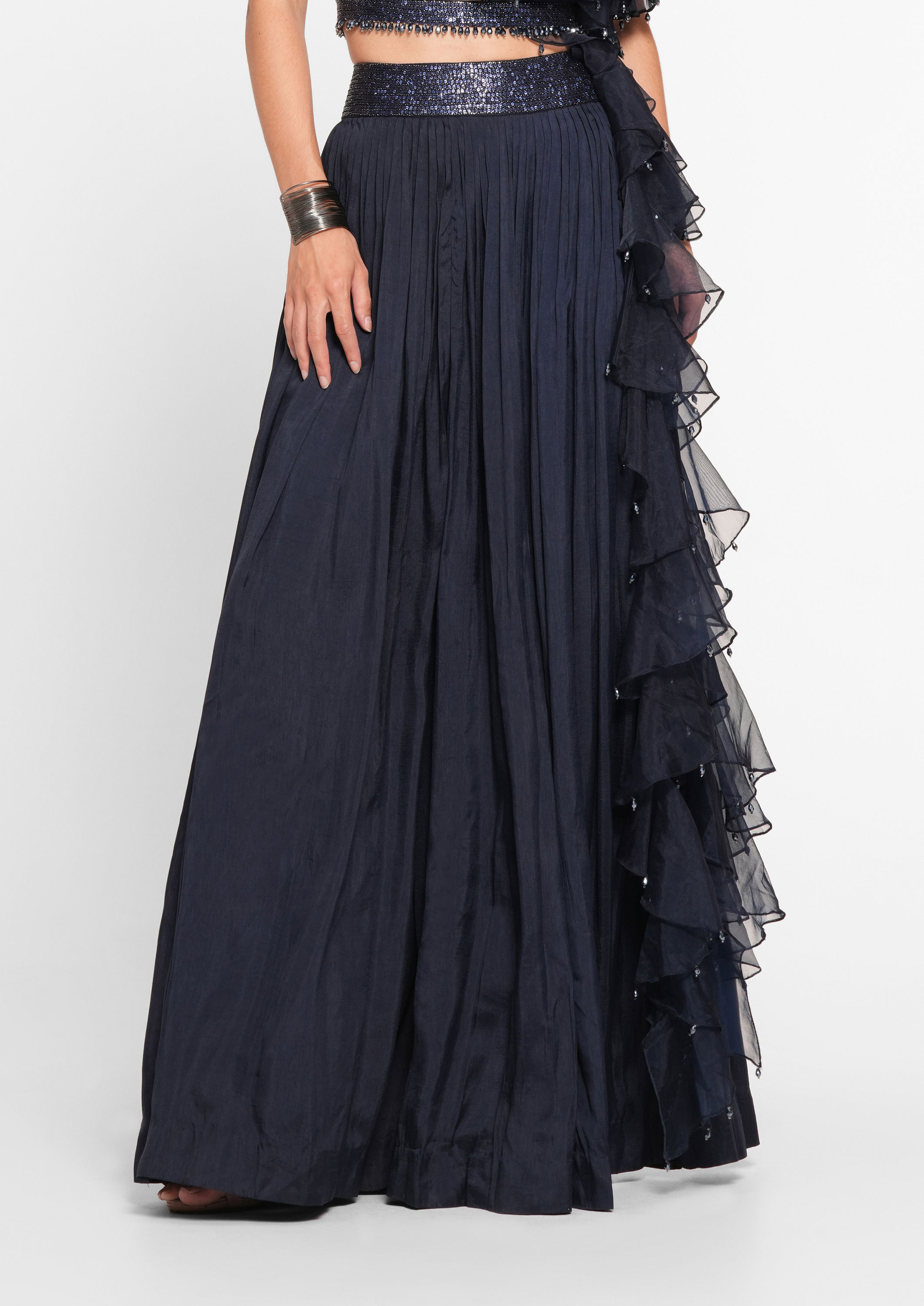 Twamev Women Ethnic Blue Elegance Indo Western