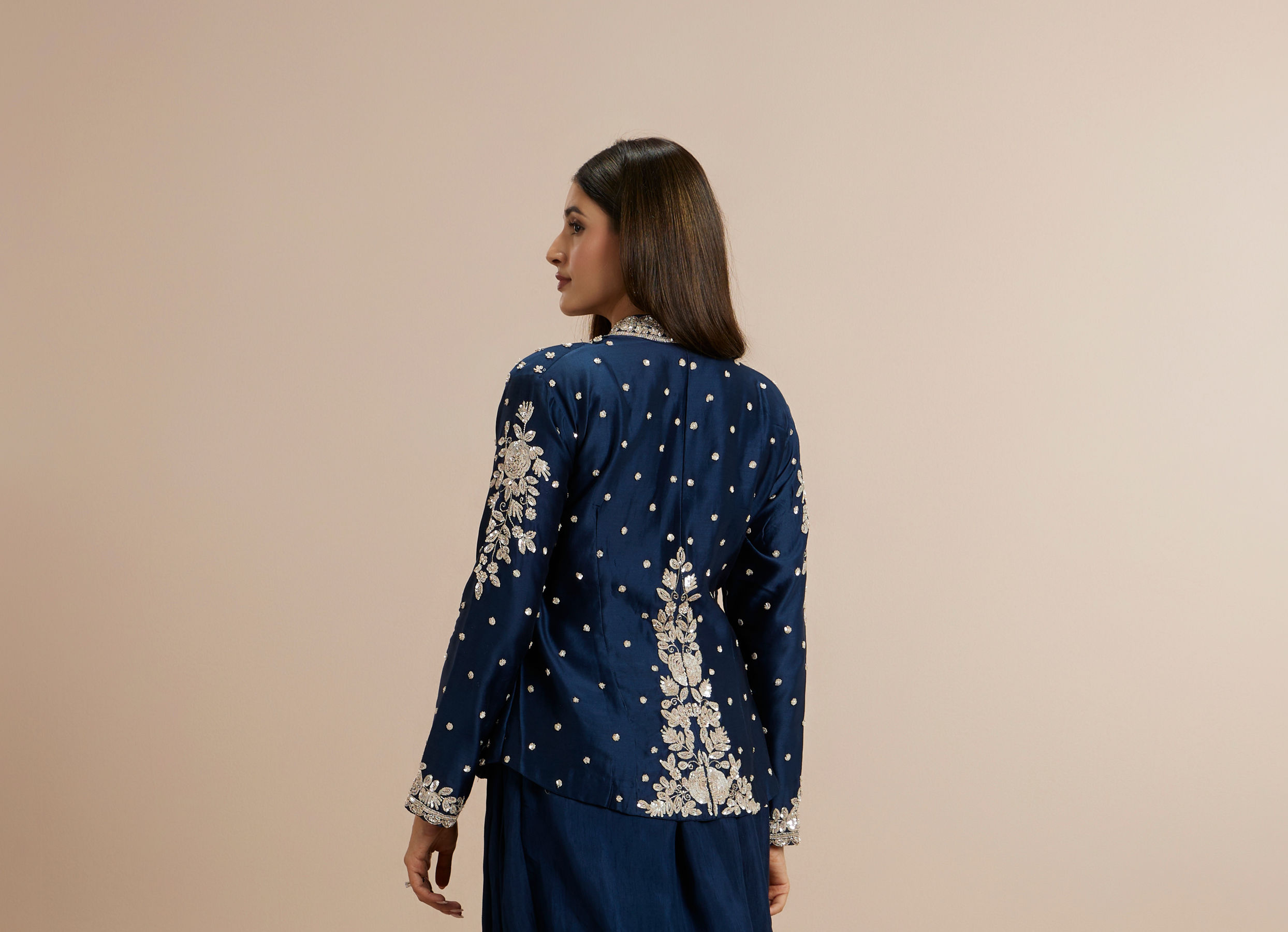 Twamev Women Indigo Blue Elegance Indo Western