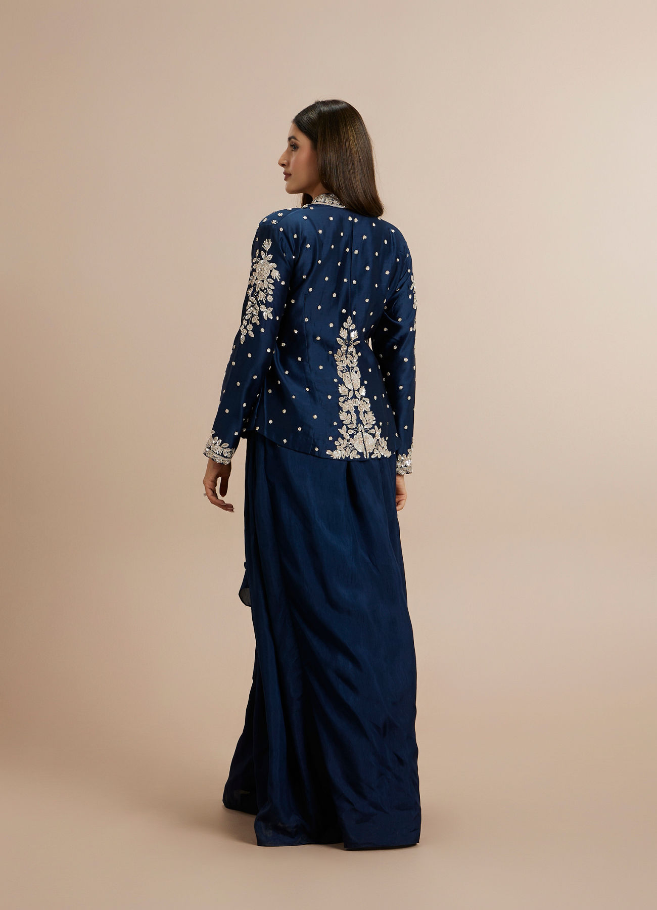 Twamev Women Indigo Blue Elegance Indo Western