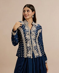 Twamev Women Indigo Blue Elegance Indo Western