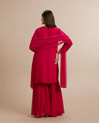 Twamev Women Resplendent Rani Pink Stitched Suit