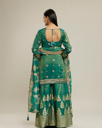 Twamev Women Emerald Elegance Stitched Suit