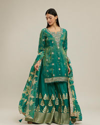Twamev Women Emerald Elegance Stitched Suit