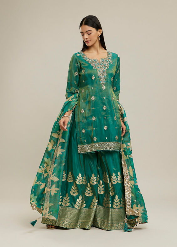 Twamev Women Emerald Elegance Stitched Suit