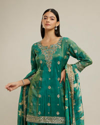 Twamev Women Emerald Elegance Stitched Suit