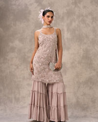 Twamev Women Lilac Dream Chinon Stitched Suit