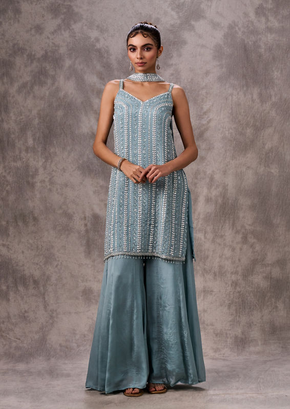 Twamev Women Emerald Enchantment Stitched Suit