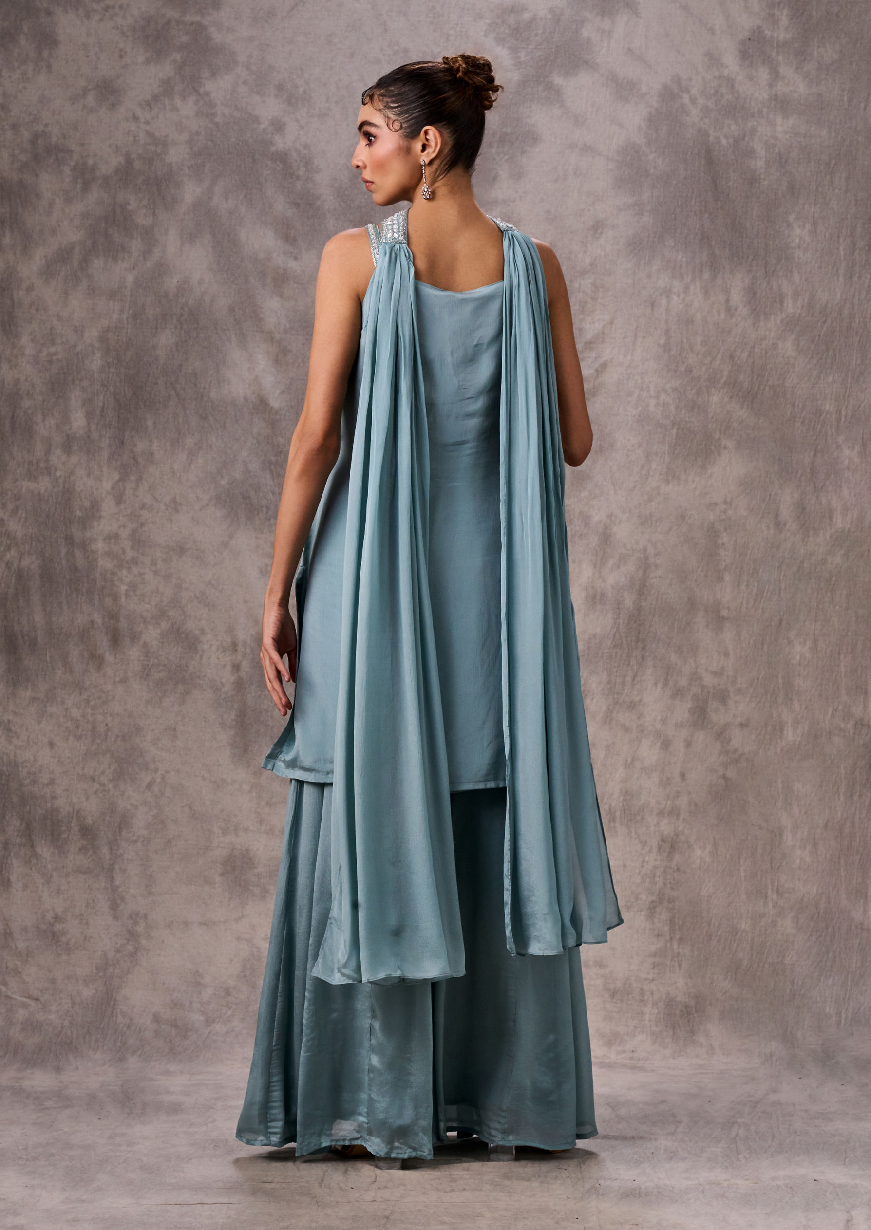Twamev Women Emerald Enchantment Stitched Suit