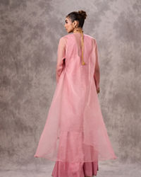 Twamev Women Dusty Pink Artistry Stitched Suit