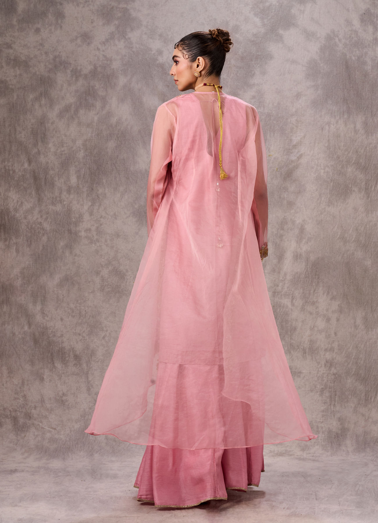 Twamev Women Dusty Pink Artistry Stitched Suit