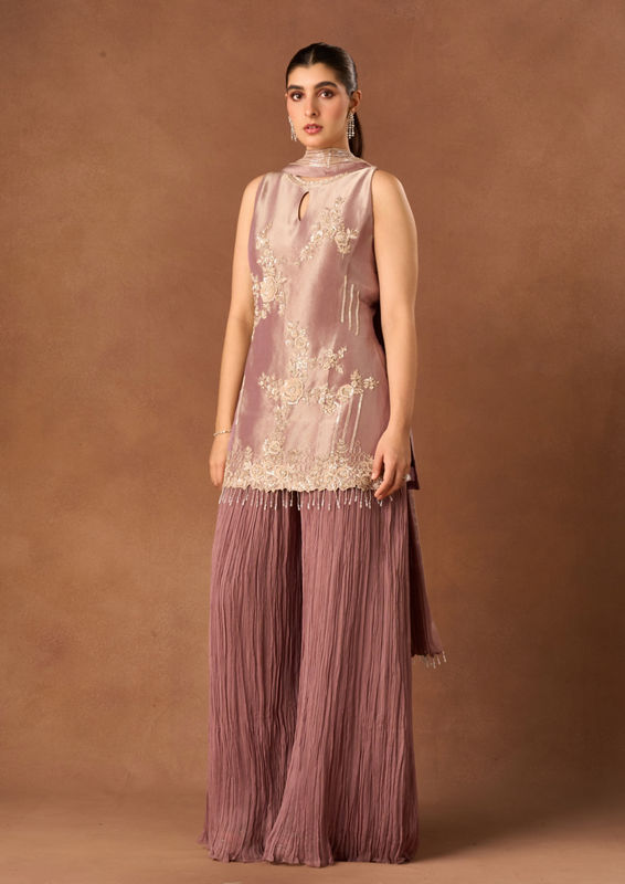 Twamev Women Grey Art Silk Stitched Suit with Embroidery