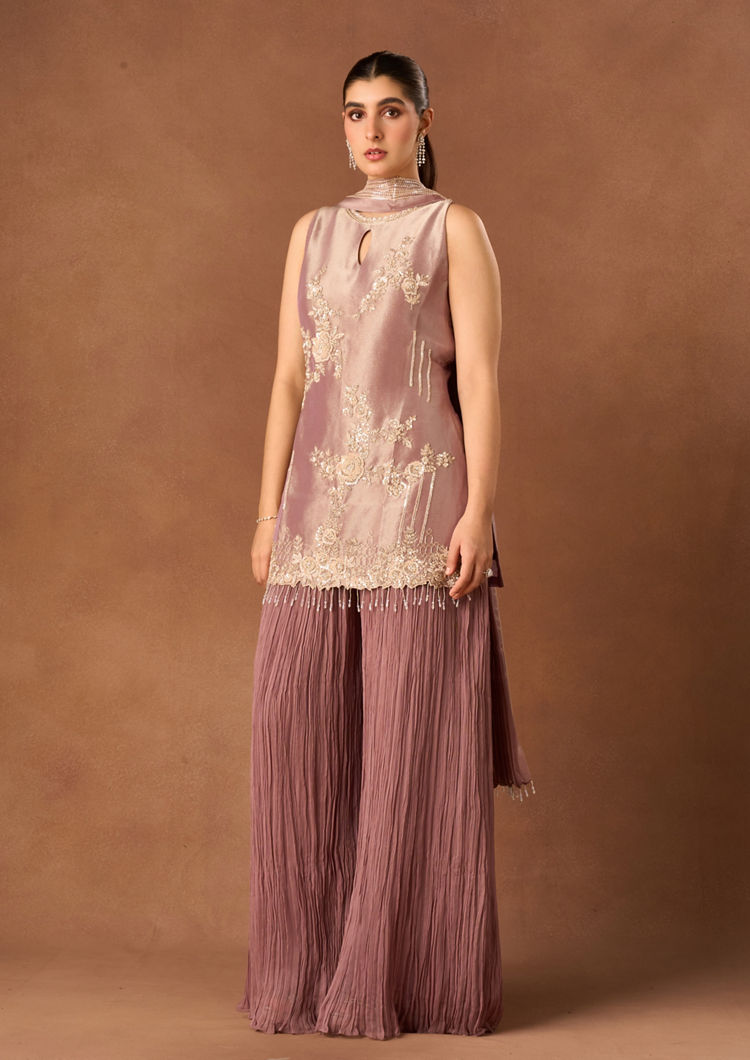 Twamev Women Grey Art Silk Stitched Suit with Embroidery
